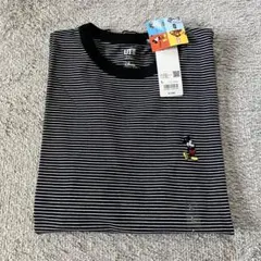 新品未使用 ミッキー ボーダー tシャツ UT ディズニー Lのサムネイル