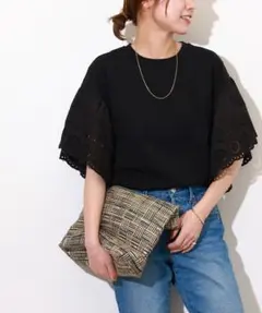 ジャーナルスタンダードレリューム　カットワークレーススリーブプルオーバー