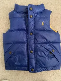 ポロ・ラルフ・ローレン ダウンベスト 青