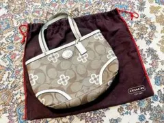 COACH シグネチャー フラワー トートバッグ