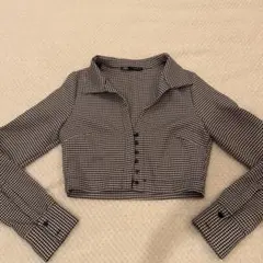 ZARA チェック柄 長袖シャツ Sサイズ