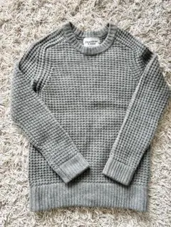 Deuxieme Classe ワッフルニット　グレー　ニット　ラグランニット