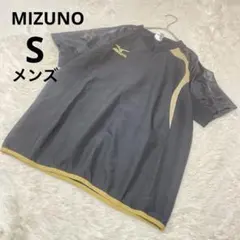 MIZUNO ミズノ 半袖ジャージ プルオーバー メンズ 黒 トップス/S