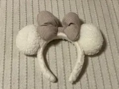 ディズニー カチューシャ ボア 白 ホワイト もこもこ