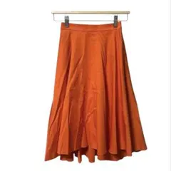 GALLARDAGALANTE フレアスカート オレンジ サイズ0 ミドル丈