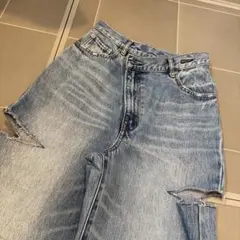 COCODEALダメージデニム ライトブルー