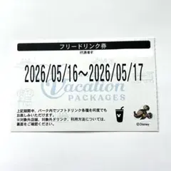 フリードリンク券　ディズニー　バケパのサムネイル