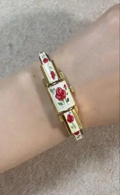 稼動品 アンドレアムッシュ 花柄 青デザインハイビスカス バングル