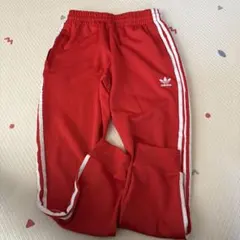 adidas レッド 3本ライン ジョガーパンツ Lサイズ