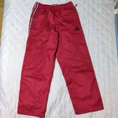 adidas レッド ジャージパンツ ストライプ