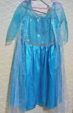 エルサ 青いドレス 140 アナ雪　水色　ワンピース　ドレス