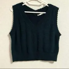 ehekasopo エヘカソポ ニットベスト グリーン