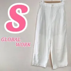 GLOBAL WORK カジュアルパンツ ホワイト Sサイズ 春夏 ワイドパンツのサムネイル