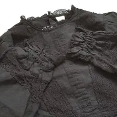 新品　SM2 TSUHARU☆ブラック／リネンレースワンピース