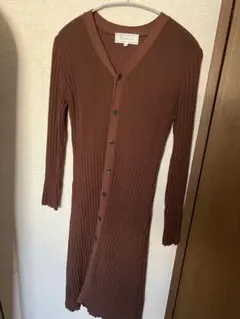 ROPE PICNIC リブニットワンピース　ブラウン