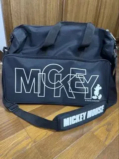 ミッキーマウス　旅行ボストンバッグ　黒色