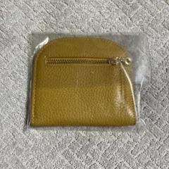 [新品未使用]二つ折り財布 本革 牛革 イエローのサムネイル