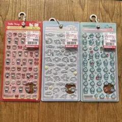 サンリオ ボンボンドロップシールミニ キティ 赤 ハンギョドン シナモン