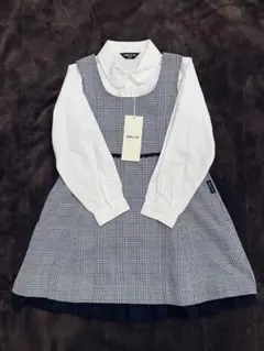 COMME CA ISM チェック柄フォーマルワンピース　シャツ110A