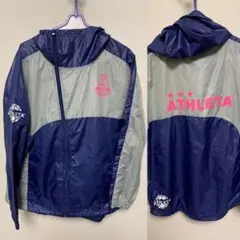 ATHLETAアスレタ フルジップ 薄手ナイロンジャケット MLピステ フード付