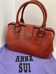 廃盤品 ANNA SUI ドクターズバッグ レザー バタフライ 黒 アナスイ
