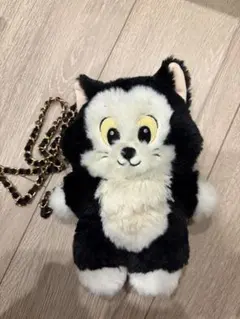 ディズニー　フィガロ　 ぬいぐるみポーチ チェーン付き