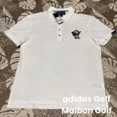 新品タグ付】アディダス×マルボンゴルフ ワンポイントポロシャツ L 緑