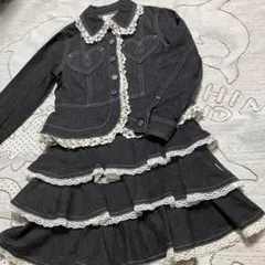 美品♡メゾピアノ♡デニムセットアップ♡１３０