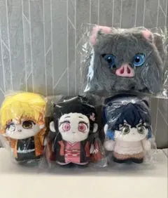 鬼滅の刃 我妻善逸 竈門禰豆子 嘴平伊之助 ぬいぐるみ