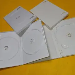 2枚収納DVDトールケース(白・両面タイプ&ブックタイプ)　4個