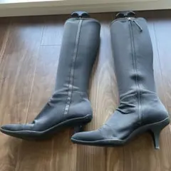 【週末限定値下げ】PRADA ジッパー付きロングブーツ　24.5㎝