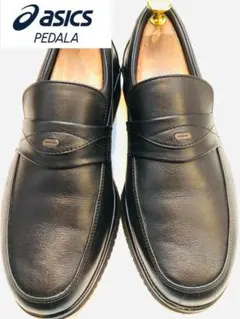 ★超美品★定価22,000円！アシックス ペダラ スリッポン 本革 24EEEE