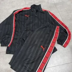 PUMA ジャージ セットアップ グレー レッド - メルカリ