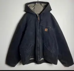 【色落ち絶妙！】カーハート　アクティブジャケット　ロゴ　ジップパーカー　2XL