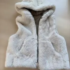 ZARA フード付きファーベスト 98cm 2-3years