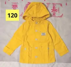 ブランシェス　アウター　フード付きコート　ジャケット　120cm　イエロー