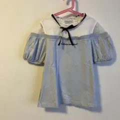 mezzo piano Junior レース切替 パフスリーブ Tシャツ Lのサムネイル