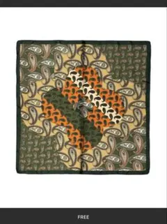 スカーフ　ペイズリー柄　グリーン