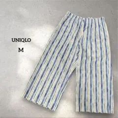 ユニクロ UNIQLO AIRism リラコ ミッキー ストライプ M ブルー系