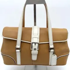 希少 コーチ ショルダーバッグ レザー シグネチャー ブラウン 茶色 9267