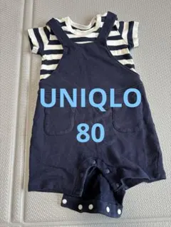 ユニクロ　かぶりロンパース　半袖　80cm