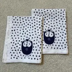手拭い　まとめ売り　フクロウ　鳥　白　ドット柄