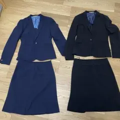 ORIHIKA ネイビー＆ブラック ウオッシャブル ビジネススーツ セット