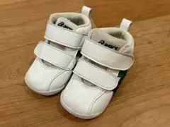 【アシックス】スクスク アミュレファースト SL 12.5cm 白×ネイビー