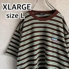 オールド X-LARGE アメリカ製 マルチカラー ボーダー Tシャツのサムネイル