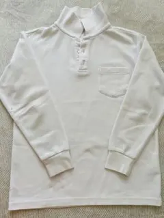 長袖スクールポロシャツ 白 140cm Budin Bud