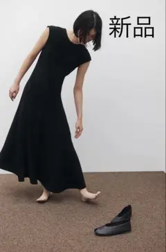 新品タグ付き！ZARA ザラ＊クレープ素材ロングワンピース　M