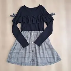 ブラック　ワンピース 150センチ　女の子　フォーマル