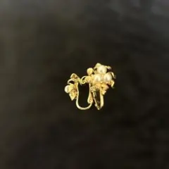 アンティーク〜ヴィンテージ ゴールド パール クリップ式イヤリング