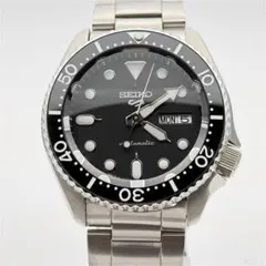 SEIKO 4R36-07G0 稼働 5スポーツ 自動巻き デイデイト 黒文字盤